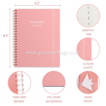 A4 Spiral-Bound Weekly Planner with Plastic Cover